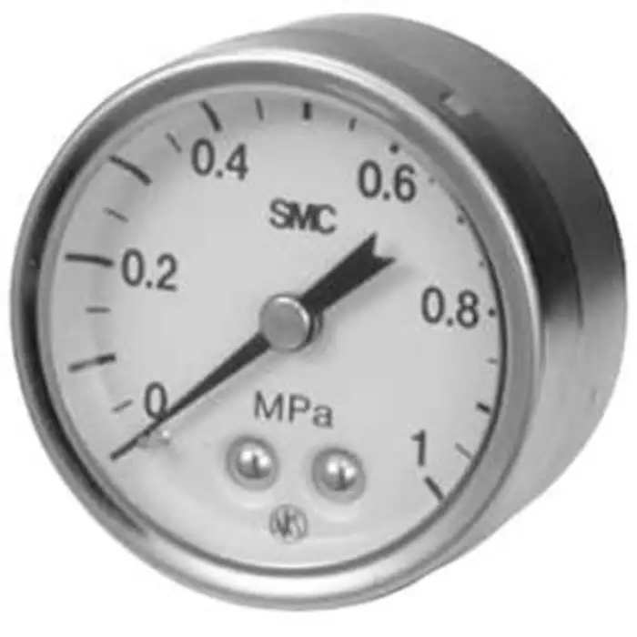 SMC R 1/4 Analogue Pressure Gauge 1mPa Panel 43 mm Outside Diameter, G43-10-02-X3