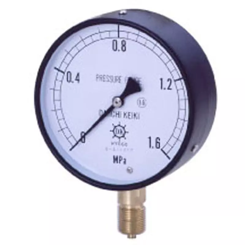 Daiichi Keiki Seisakusho General Pressure Gauge G1/2B Connector Thread 0.4 MPa Range, AS1/2-100X0.4MPA