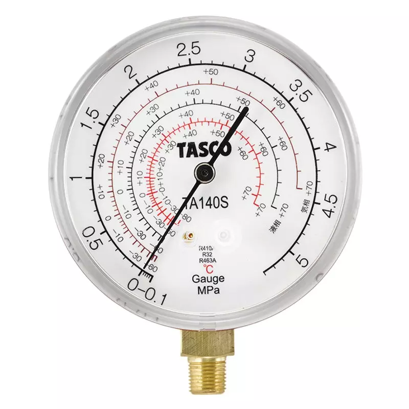 Ichinen TASCO Pressure Gauge/Compound Gauge Φ80 mm Outer Dia, TA140S