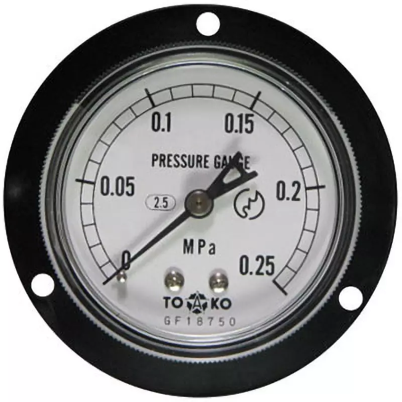 TOKO Pressure Gauge Φ60 mm Outer Dia, DU1/4G 60×0.25MPa