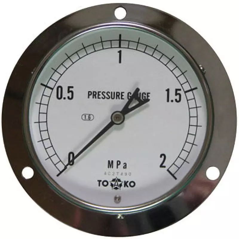 TOKO Pressure Gauge Φ100 mm Outer Dia, DU3/8G 100×2MPa