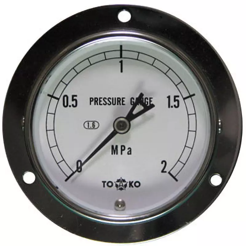 TOKO Pressure Gauge Φ75 mm Outer Dia, DU3/8G 75×2MPa