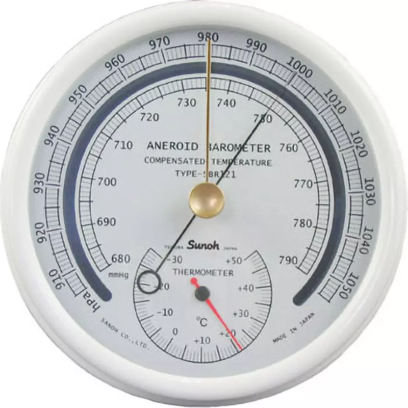 SANSYO Aneroid Barometer 905 to 1055(680 to 790 mmHg) Measuring Range, SBR121