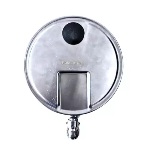 Japsin Instrumentation Industrial Glycerin Filled Compound Gauge Analog Display 150 mm Dial Size -1 to 1.06 Kg/cm² Range for Industrial Use