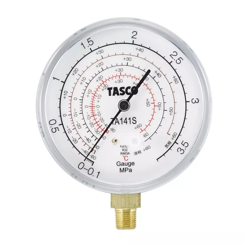 Ichinen TASCO Pressure Gauge/Compound Gauge Φ80 mm Outer Dia, TA141S