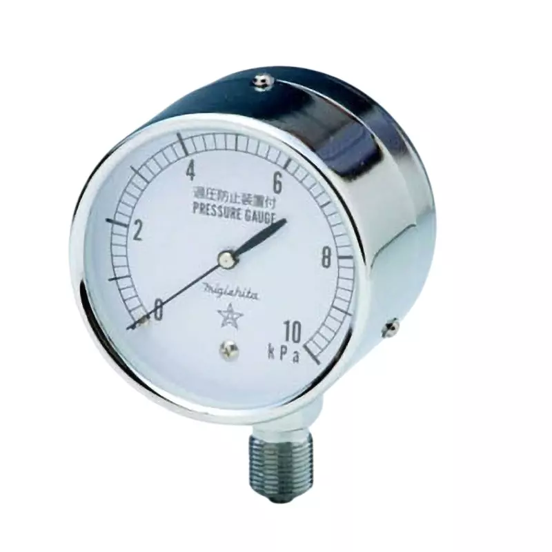 SANSYO Pressure Gauge G3/8 B Connector Thread, 0 to 15kPa A type 75Φ connection part G3 / 8B