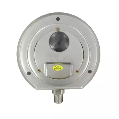 Japsin Instrumentation Industrial Glycerin Filled Compound Gauge Analog Display -1 to 7 Kg/cm² Range 100 mm Dial Size for Industrial Use