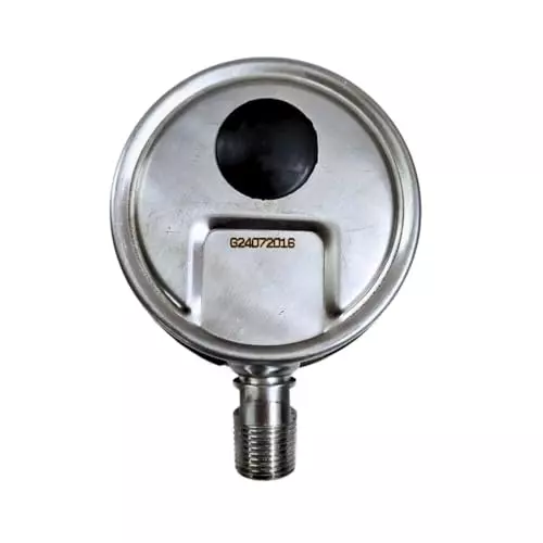 Japsin Instrumentation Industrial Glycerin Filled Pressure Gauge Analog Display 0 to 16 Bar Range 100 mm Dial Size for Industrial Use