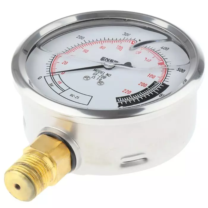 Enerpac Analogue Pressure Gauge 700 bar Bottom Entry 100 mm Outside Diameter With RS Calibration, GF20B
