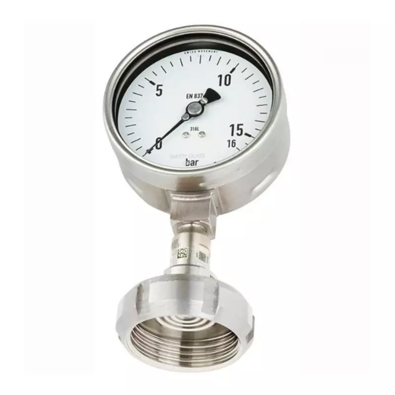 WIKA Analogue Pressure Gauge DN 51 16bar Bottom Entry 100mm Outside Diameter, 48801630