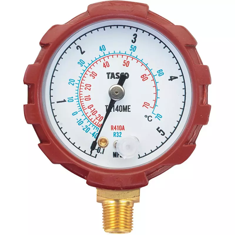 Ichinen TASCO Pressure Gauge/Compound Gauge High pressure side Suitable for Gauge: NPT1/8" Mounting Screw -0.1 to 5.5, TA140ME