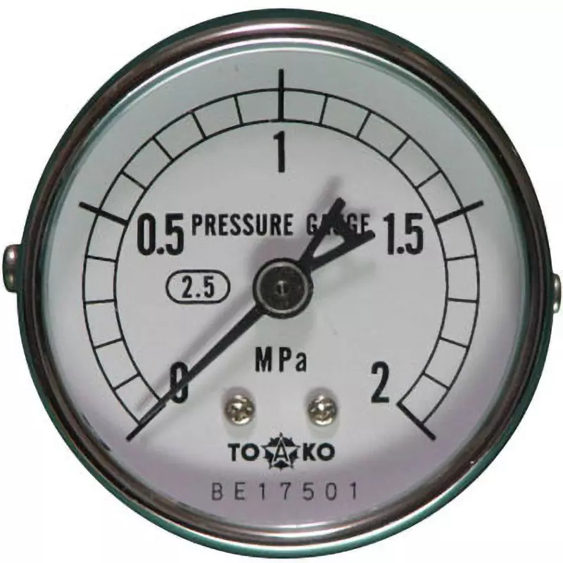 TOKO Pressure Gauge Φ50 mm Outer Dia, DU1/4G 50×2MPa