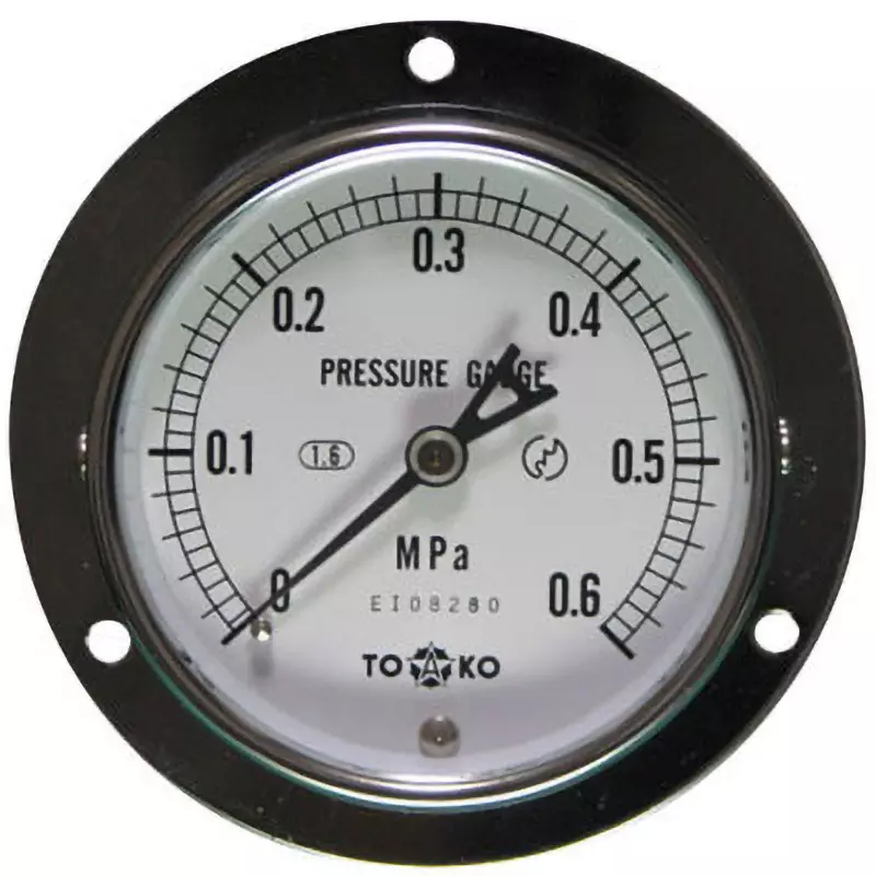 TOKO Pressure Gauge Φ75 mm Outer Dia, DU3/8G 75×0.6MPa
