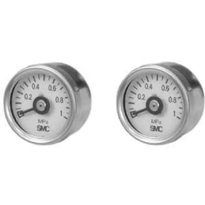 SMC R 1/8 Analogue Pressure Gauge 0.1mPa Panel 30 mm Outside Diameter, GA33-10-01