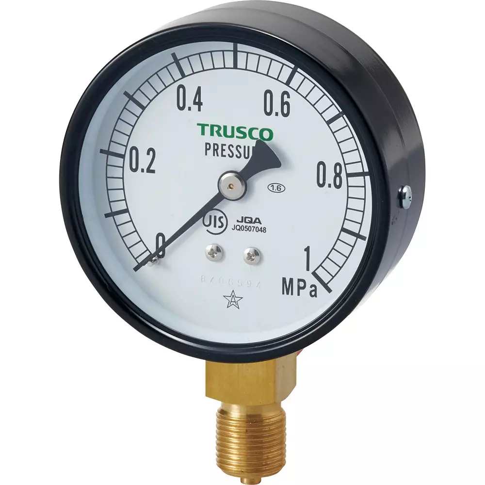 TRUSCO General Purpose Pressure Gauge 0 to 1 MPa Range, TPG75-1.0