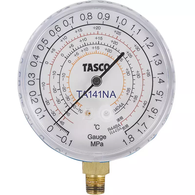 Ichinen TASCO Pressure Gauge/Compound Gauge Φ80 mm Outer Dia, TA141NA