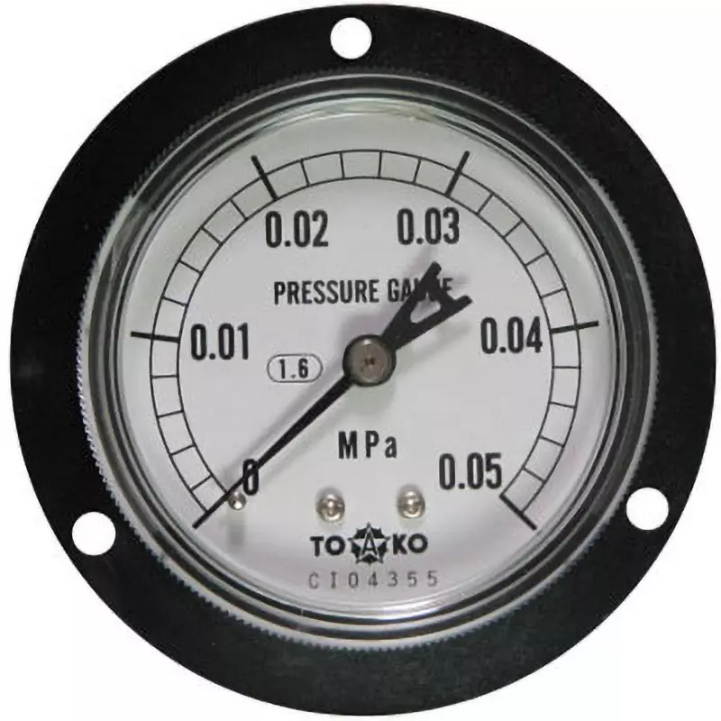 TOKO Pressure Gauge Φ60 mm Outer Dia, DU1/4G 60×0.05MPa