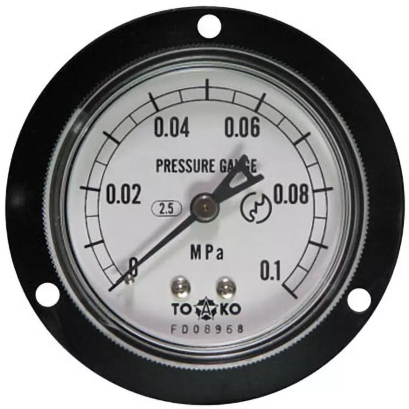 TOKO Pressure Gauge Φ60 mm Outer Dia, DU1/4G 60×0.1MPa