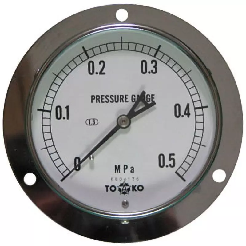 TOKO Pressure Gauge Φ100 mm Outer Dia, DU3/8G 100×0.5MPa