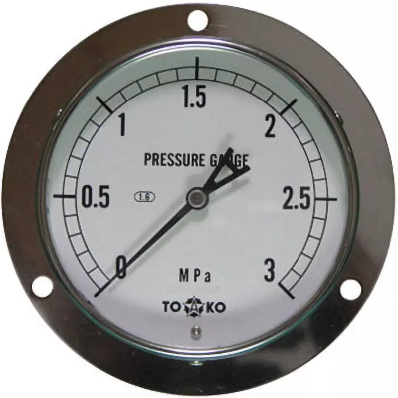 TOKO Pressure Gauge Φ100 mm Outer Dia, DU3/8G 100×3MPa