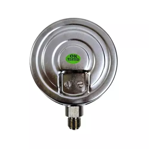 Japsin Instrumentation Industrial Pressure Gauge Analog Display 0 to 4.2 Kg/cm² Range 100 mm Dial Size for Industrial Use
