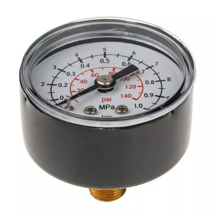 Norgren Analogue Pressure Gauge R 1/8 10 bar Back Entry 40 mm Outside Diameter, 18-013-989