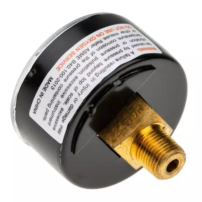 Norgren Analogue Pressure Gauge R 1/8 10 bar Back Entry 40 mm Outside Diameter, 18-013-989