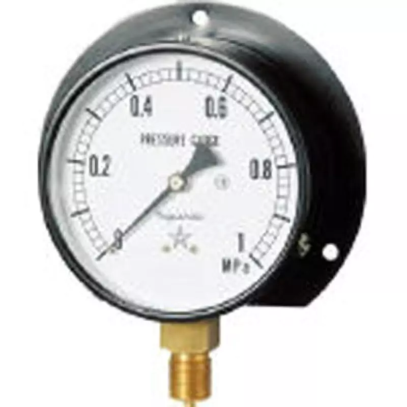 MIGISHITA SEIKI Vibration-Proof Pressure Gauge B frame (with vertical collar) Case Type, G421-211-V-0.16MP