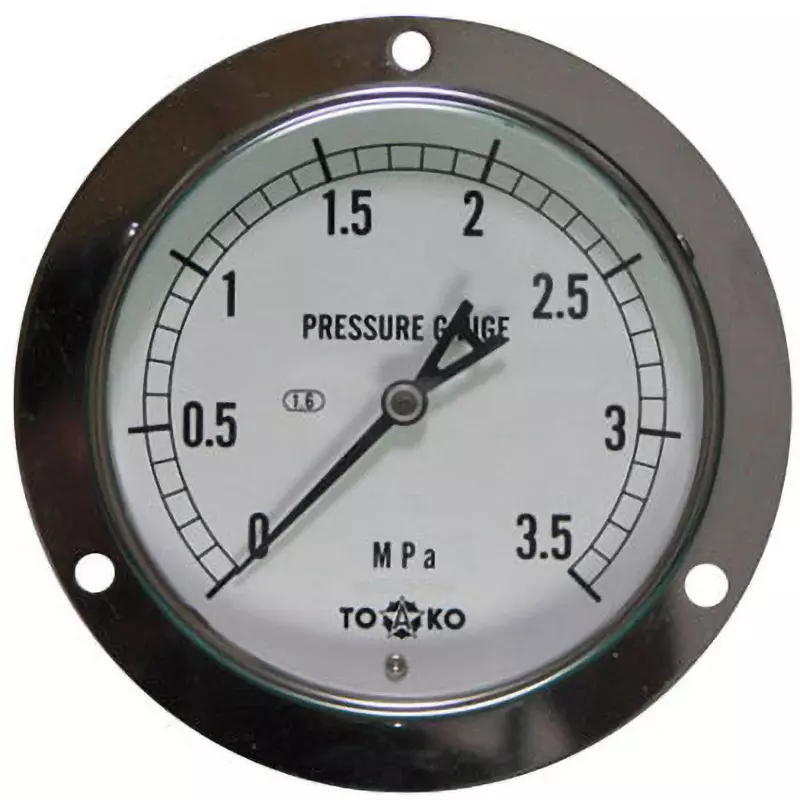 TOKO Pressure Gauge Φ100 mm Outer Dia, DU3/8G 100×3.5MPa