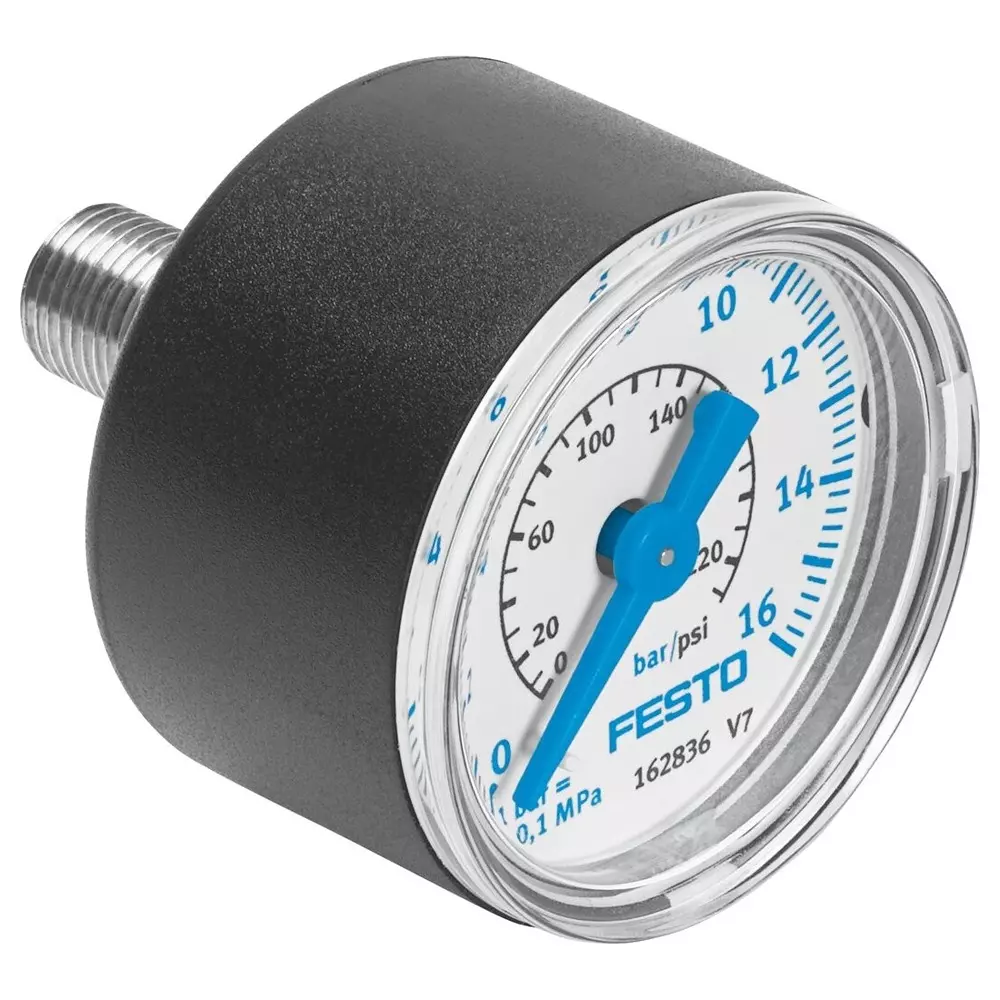 FESTO Pressure Gauge Bourdon Tube Pressure Gauge Design 0 Mpa - 1.6 Mpa Operating Pressure, 529046