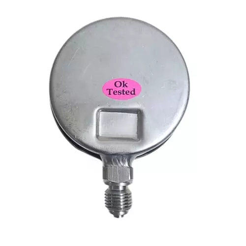 Japsin Instrumentation Industrial Pressure Gauge Analog Display 0 to 21 Kg/cm² Range 63 mm Dial Size 6.35 mm BSP (M) for Industrial Use