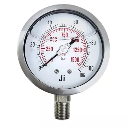 Japsin Instrumentation 100 mm Glycerin Filled Industrial Pressure Gauge