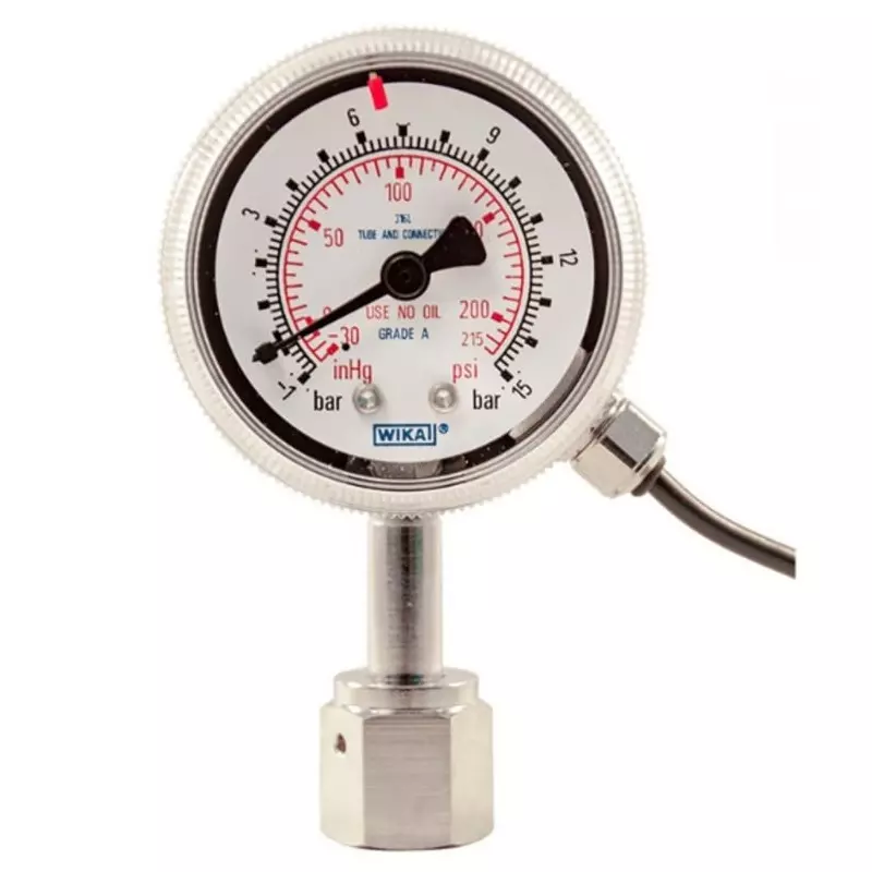 WIKA Analogue Pressure Gauge 1/4 inch 2bar Back Entry 2in Outside Diameter, 67276397