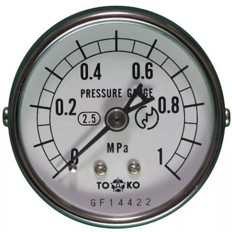 TOKO Pressure Gauge Φ50 mm Outer Dia, DU1/4G 50×1MPa