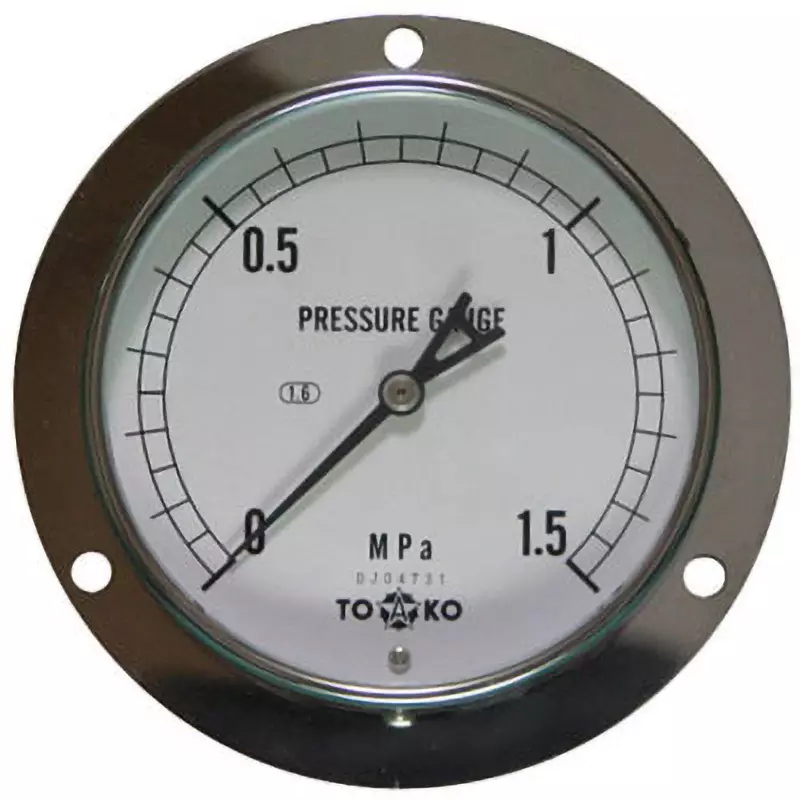 TOKO Pressure Gauge Φ100 mm Outer Dia, DU3/8G 100×1.5MPa