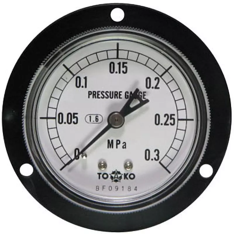 TOKO Pressure Gauge Φ75 mm Outer Dia, DU3/8G 75×0.3MPa