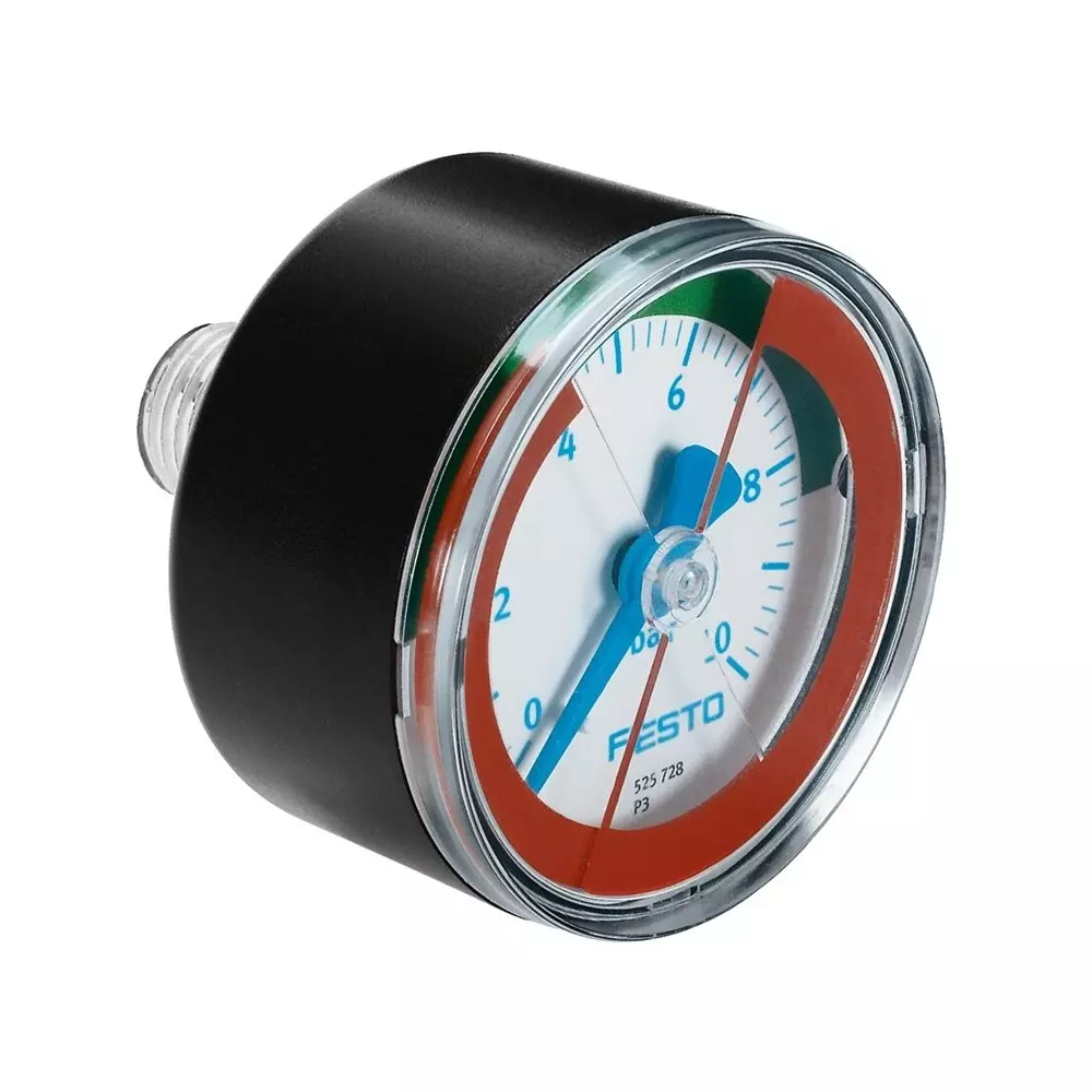 FESTO Pressure Gauge Bourdon Tube Pressure Gauge Design 0 Mpa - 1 Mpa Operating Pressure, 525725