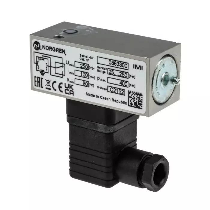 Norgren Pressure Switch 25 bar to 250 bar, 0883300000000000