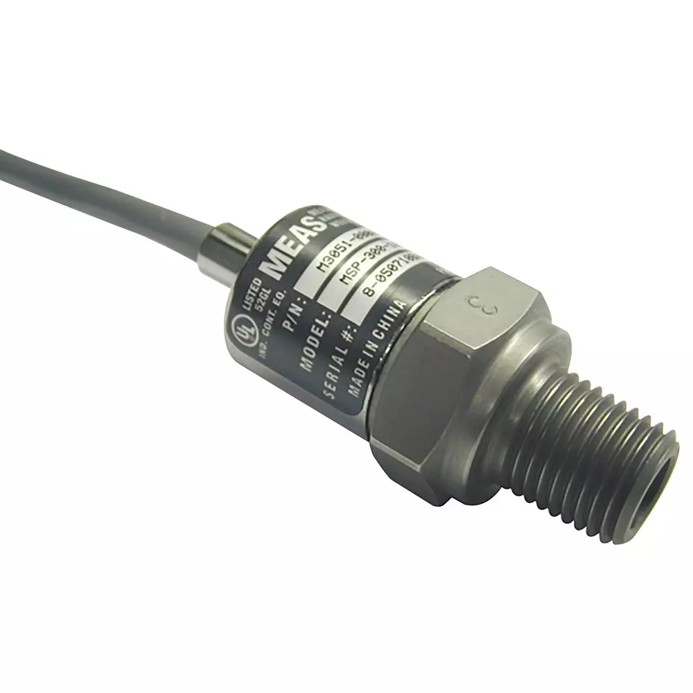 TE CONNECTIVITY Pressure Transmitter, Gauge, 0-1000Psi, M3021-000005-01Kpg