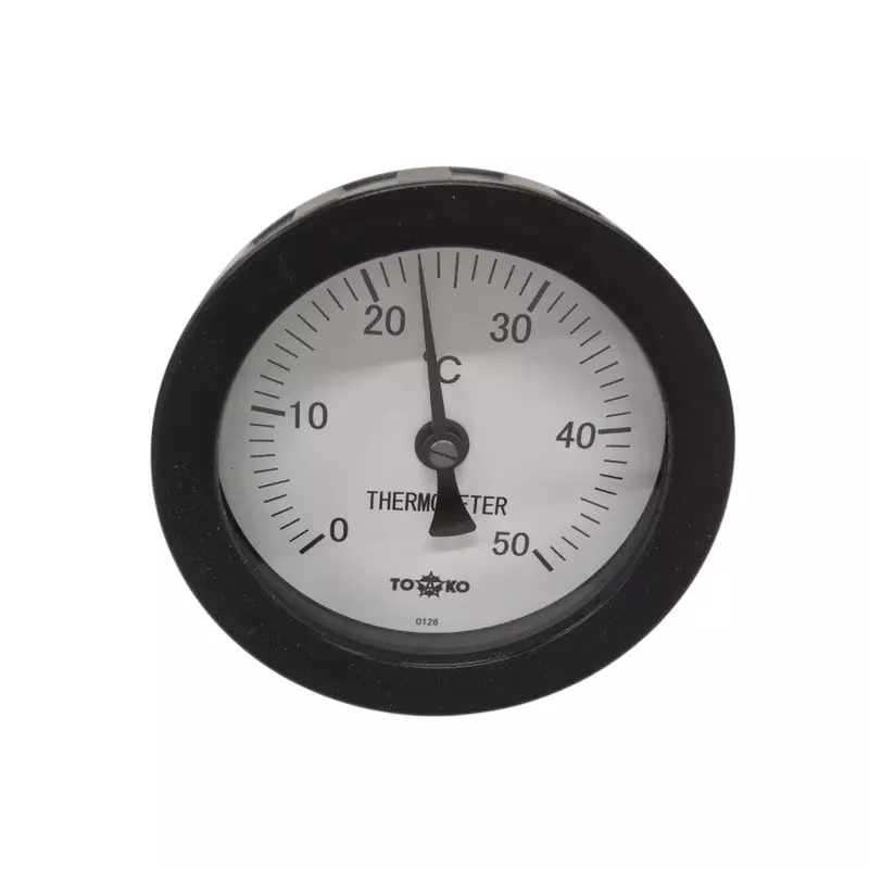 TOKO Bimetal Thermometer ±2 Accuracy (%) R1/2 Connector Thread ABS resin Case Material, TB-D75HB