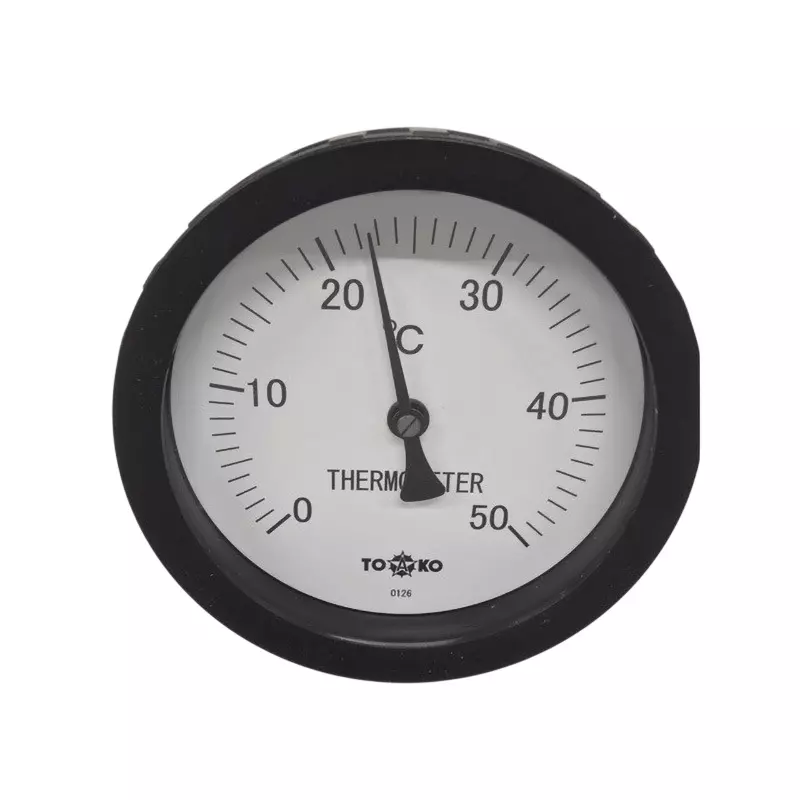 TOKO Bimetal Thermometer ±2 Accuracy (%) R1/2 Connector Thread ABS resin Case Material, TB-D100WB