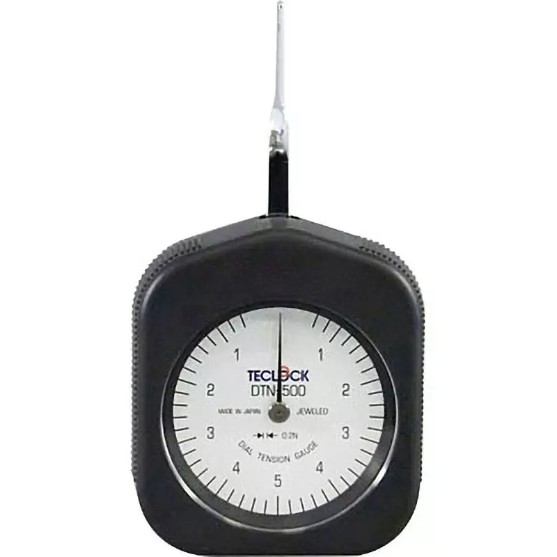 Teclock Dial Tension Gauge 0.6-5-0.6 Scale Type 0.6 to 5 N Measurement Range 0.2 N Scale, DTN-500