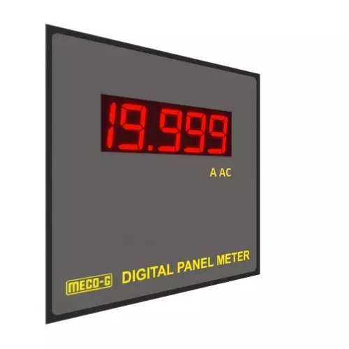 Meco-G 0 - 2A AC Input 4.5 Digit Digital Panel Ammeter R- 3501 - 96x288 mm