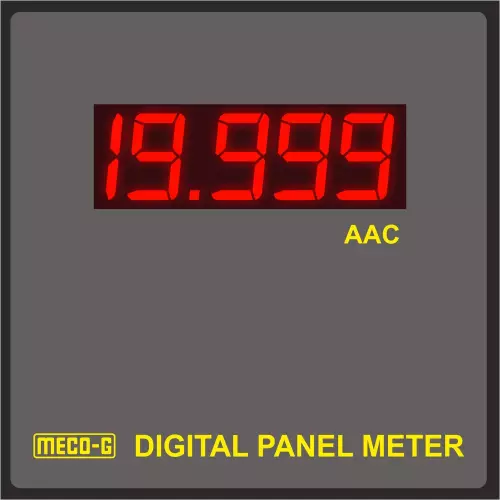 Meco-G 0 - 5A AC Input 4.5 Digit Digital Panel Ammeter R-4500 - 96x288 mm