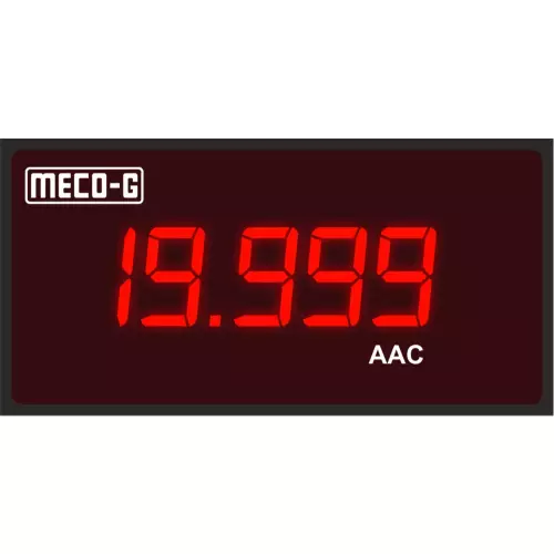 Meco-G 0 - 5A AC Input 4.5 Digit Digital Panel Ammeter R-4500 - 96x288 mm