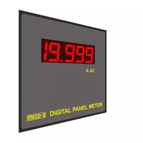 Meco-G 0 - 5A AC Input 4.5 Digit Digital Panel Ammeter R-4500 - 96x288 mm