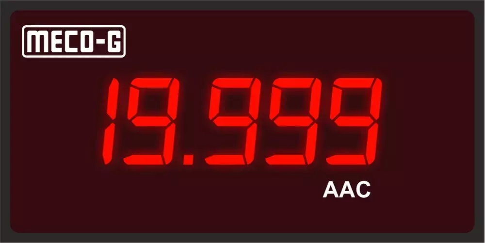 Meco-G 0 - 200mA AC Input 3.5 Digit Double Display Digital Panel Ammeter R-4050BND - 96x96 mm