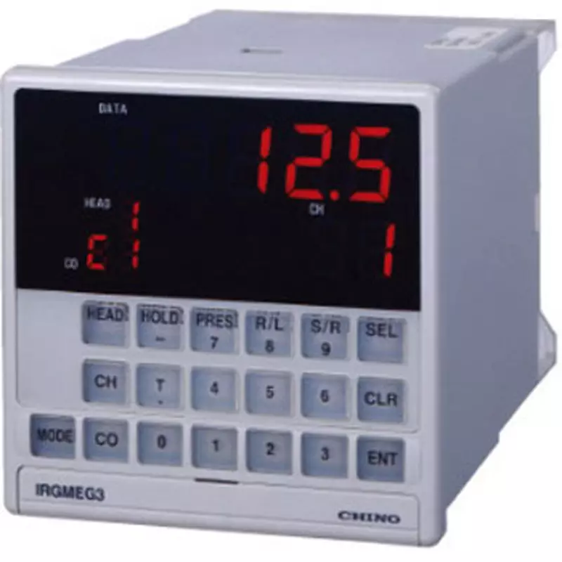 CHINO Multi-Component Meter 100 to 240 V AC 50/60 Hz Power Supply 1. Measurement value display, □□□□.□ (decimal, IR-GMEG3R