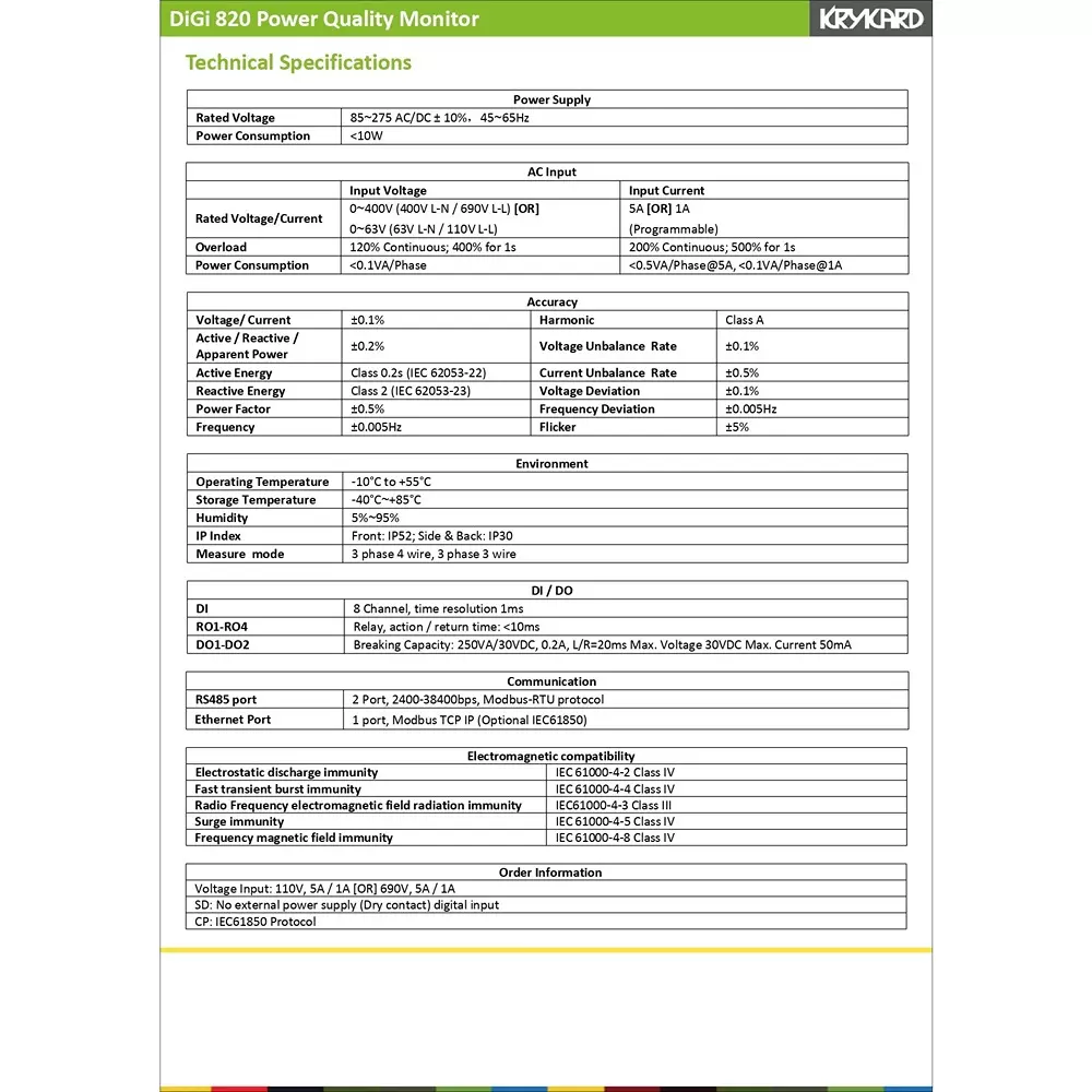 krykard-multi-function-power-meter-1024-samplescycle-digi-820-power-quality-meter