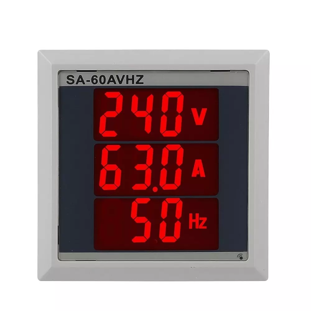 YOKINS 3 In 1 Digital VAF Meter 50-500 V AC Voltage Panel Mount 3 Digit 2 line Display Type, SA-60VAHz
